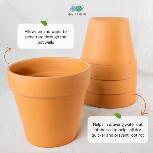 Smooth Japanese Terracotta Planters (Small- Medium)