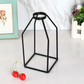 Glass Tube Vase with Black Geometric Metal Frame