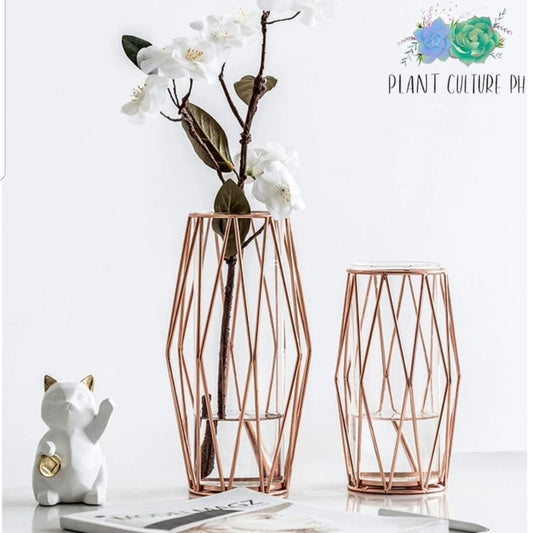 Geometric Rose Gold Vase by Plant Culture PH