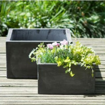 Modern Square Planter for Garden Decors | Cement Pots - 35cm x 20cm