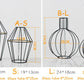 Glass Tube Vase with Black Geometric Metal Frame