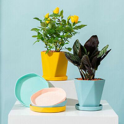 Nordic Style Planter with Catch Plate | Plastic Pots with Plant Saucer