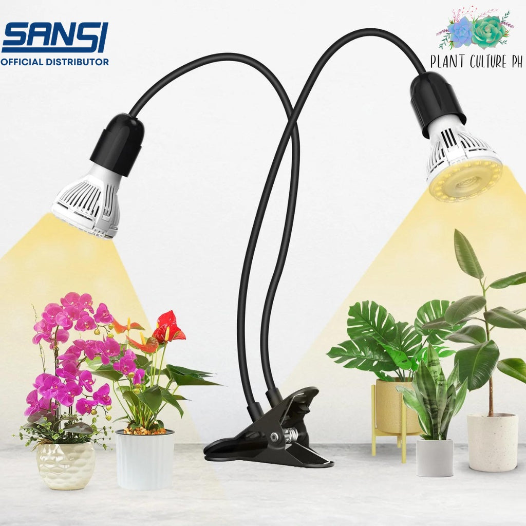 SANSI 20W Adjustable 2-Head Clip-on LED Grow Light