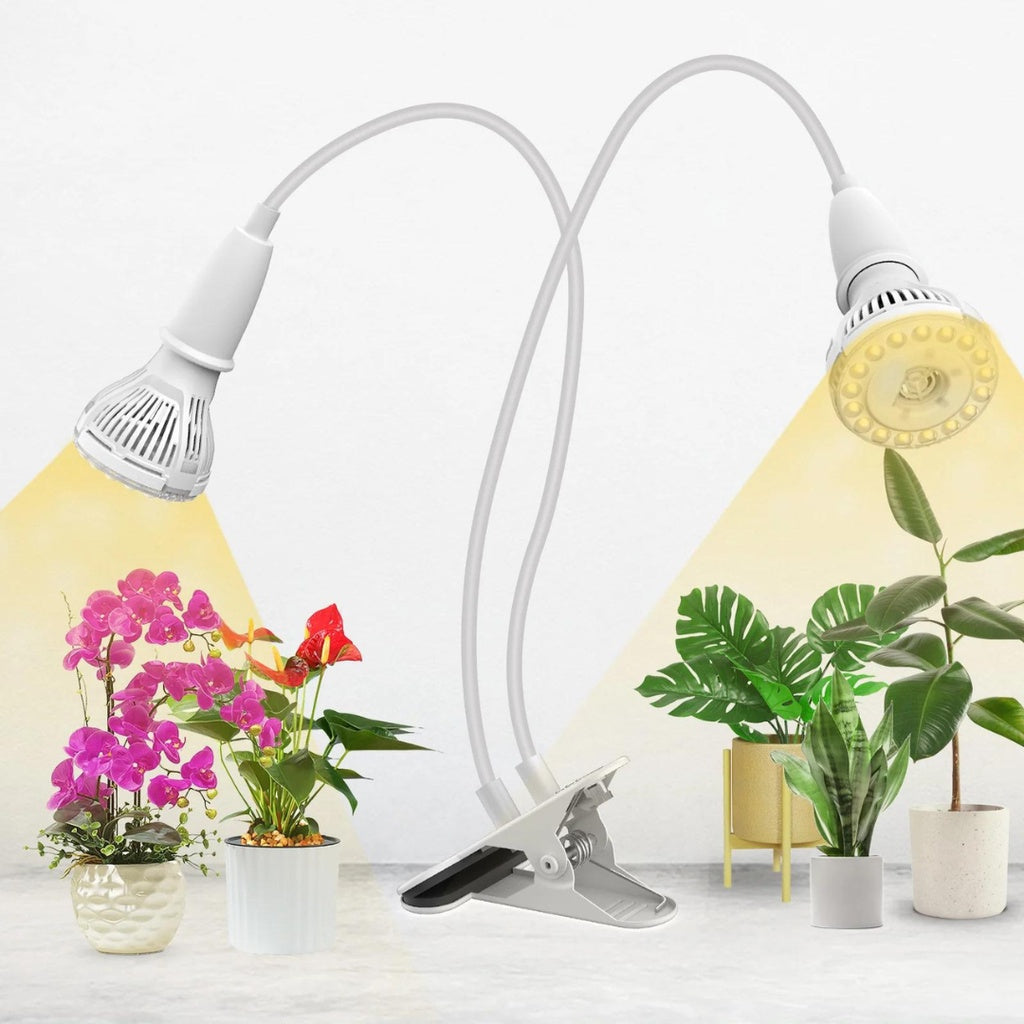 SANSI 20W Adjustable 2-Head Clip-on LED Grow Light